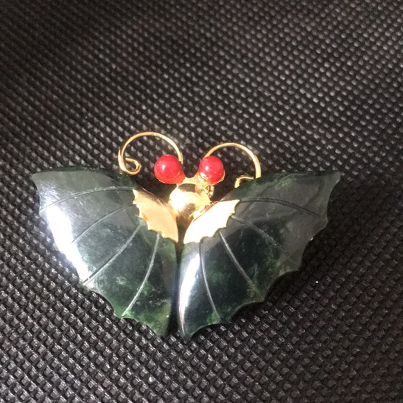 Vintage Jewelry Vintage Jade Butterfly Brooch Pendant Poshmark
